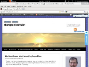 Blog screenshot in Fedora17