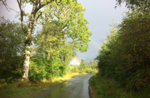 Double rainbow Loch Lunndie Scotland Sep2021